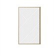 AURLANE - Pare baignoire pivotant 140x80 cm HINATA - style Japandi géométrique - Cadre effet bois - Verre 5 mm - vignette