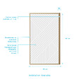 AURLANE - Pare baignoire pivotant 140x80 cm HINATA - style Japandi géométrique - Cadre effet bois - Verre 5 mm - vignette