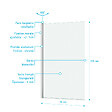 AURLANE - Pare baignoire Rabattable 70x120cm - Profilé Chromé - Verre Trempé 4mm - ELEMENTARY - vignette