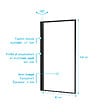 AURLANE - Pare baignoire rabattable 80x140cm - Finition Noir Mat - DARK CONTOURING SCREEN - vignette