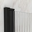 AURLANE - Pare baignoire Rabattable 80x140cm - Profilé Noir Mat - Verre Trempé Ondulé 5mm - WAVY - vignette