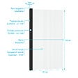 AURLANE - Pare baignoire Rabattable 80x140cm - Profilé Noir Mat - Verre Trempé Ondulé 5mm - WAVY - vignette