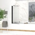 AURLANE - Pare baignoire Rabattable 80x140cm - Profilé Noir Mat - Verre Trempé Ondulé 5mm - WAVY - vignette