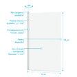 AURLANE - Pare baignoire Rabattable 70x120cm - Profilé Blanc Mat - Verre Trempé 4mm - ELEMENTARY - vignette