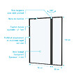 AURLANE - Pare baignoire avec Volet Pivotant 70+30x130cm - Finition Noir Mat - DARK CONTOURING SCREEN - vignette