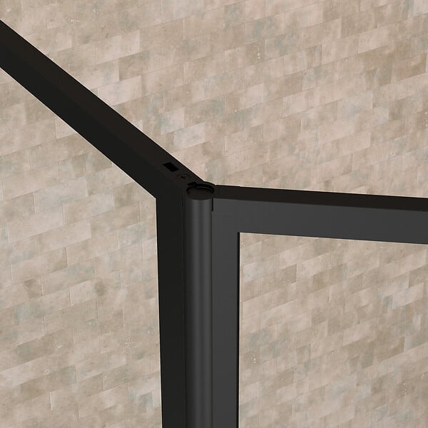 AURLANE - Pare baignoire avec Volet Pivotant 70+30x130cm - Finition Noir Mat - DARK CONTOURING SCREEN - large