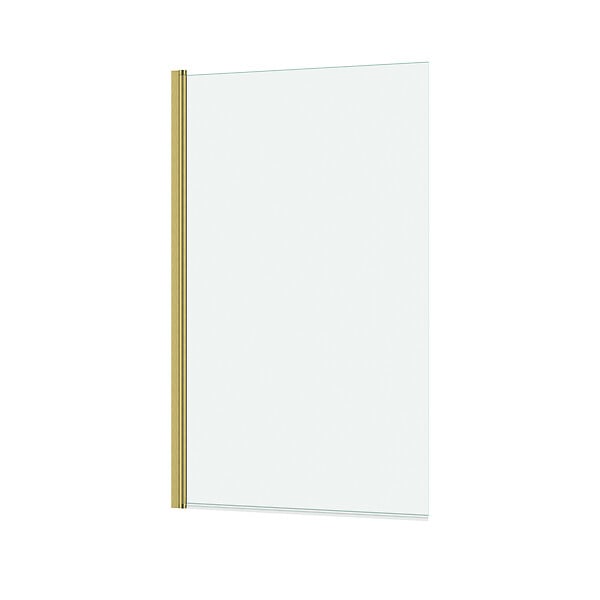 AURLANE - Pare baignoire Rabattable 70x120cm - Profilé finition Or Doré Brossé - Verre Trempé 4mm - ELEMENTARY - large