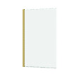 AURLANE - Pare baignoire Rabattable 70x120cm - Profilé finition Or Doré Brossé - Verre Trempé 4mm - ELEMENTARY - vignette