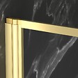 AURLANE - Pare baignoire rabattable 80x140cm - Finition Or Doré Brossé - GOLDY CONTOURING SCREEN - vignette