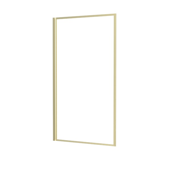 AURLANE - Pare baignoire rabattable 80x140cm - Finition Or Doré Brossé - GOLDY CONTOURING SCREEN - large