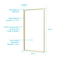 AURLANE - Pare baignoire rabattable 80x140cm - Finition Or Doré Brossé - GOLDY CONTOURING SCREEN - vignette
