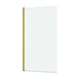 AURLANE - Pare baignoire Rabattable 70x130cm - Profilé finition Or Doré Brossé - Verre Trempé 4mm - ELEMENTARY - vignette