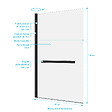 AURLANE - Pare baignoire Pivotant avec Porte-Serviette 85x150cm - Profilé Noir - Verre 6mm - TSHAPE DARK - vignette