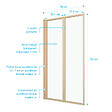 AURLANE - Pare baignoire Pivotant 2 Volets Or Doré Brossé - Verre Trempé 4mm - DUPLO - vignette