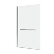 AURLANE - Pare baignoire Pivotant avec Porte-Serviette 85x150cm - Profilé Chrome - Verre 6mm - TSHAPE CHROMED - vignette