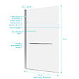 AURLANE - Pare baignoire Pivotant avec Porte-Serviette 85x150cm - Profilé Chrome - Verre 6mm - TSHAPE CHROMED - vignette