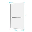 AURLANE - Pare baignoire Pivotant avec Porte-Serviette 85x150cm - Profilé Chrome - Verre 6mm - TSHAPE CHROMED - vignette