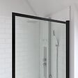 AURLANE - Pare baignoire rabattable 75x130cm - Finition Noir Mat - DARK CONTOURING SCREEN - vignette