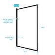 AURLANE - Pare baignoire rabattable 75x130cm - Finition Noir Mat - DARK CONTOURING SCREEN - vignette