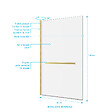AURLANE - Pare baignoire Pivotant avec Porte-Serviette 85x150cm - Or Doré Brossé - Verre 6mm - TSHAPE GOLDY - vignette