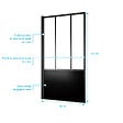 AURLANE - Pare Baignoire Pivotant 140x80cm Type Industriel - Profilé Noir Mat - Verre Trempé - GLASSY SCREEN - vignette