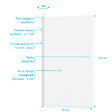 AURLANE - Pare baignoire Rabattable 80x140cm - Profilé Blanc Mat - Verre Trempé 4mm - ELEMENTARY - vignette