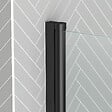 AURLANE - Pare baignoire Rabattable 80x140cm - Profilé Noir Mat - Verre Trempé 4mm - ELEMENTARY - vignette
