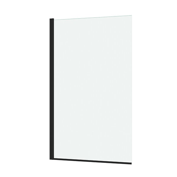 AURLANE - Pare baignoire Rabattable 80x140cm - Profilé Noir Mat - Verre Trempé 4mm - ELEMENTARY - large