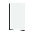 AURLANE - Pare baignoire Rabattable 80x140cm - Profilé Noir Mat - Verre Trempé 4mm - ELEMENTARY - vignette