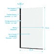 AURLANE - Pare baignoire Rabattable 80x140cm - Profilé Noir Mat - Verre Trempé 4mm - ELEMENTARY - vignette