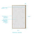 AURLANE - Pare baignoire pivotant 140x80 cm HINATA - style Japandi courbes douces Cadre effet bois - Verre 5mm - vignette