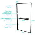 AURLANE - Pare baignoire Rabattable 75x130 cm en Verre Trempé - Porte-Serviette et Etagère Noir Mat - vignette