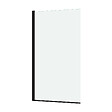 AURLANE - Pare baignoire Rabattable 70x130cm - Profilé Noir Mat - Verre Trempé 4mm - ELEMENTARY - vignette