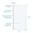 AURLANE - Pare baignoire rabattable 75x130cm - Finition Blanc - WHITE CONTOURING SCREEN - vignette
