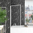 AURLANE - Pare baignoire rabattable 75x130cm - Finition Blanc - WHITE CONTOURING SCREEN - vignette