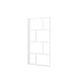 AURLANE - Pare Baignoire Rabattable 80x140cm - Sérigraphie Briques Blanches - Verre Trempé 4mm - vignette