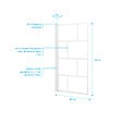 AURLANE - Pare Baignoire Rabattable 80x140cm - Sérigraphie Briques Blanches - Verre Trempé 4mm - vignette