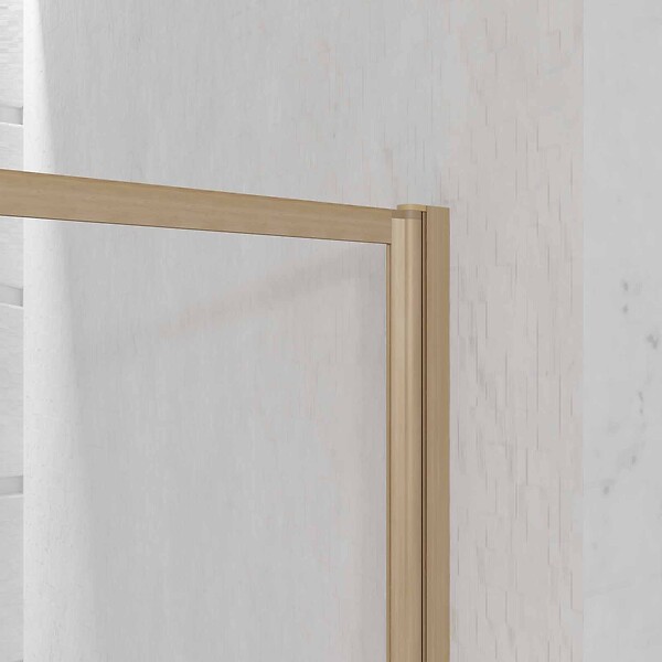 AURLANE - Pare baignoire Rabattable 80x140 cm - Cadre Aluminium Décor Bois - Verre Trempé Ondulé 4 mm - large