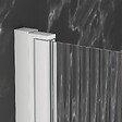 AURLANE - Pare baignoire Rabattable 80x140cm - Profilé Blanc - Verre Trempé Ondulé 5mm - WAVY - vignette