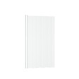 AURLANE - Pare baignoire Rabattable 80x140cm - Profilé Blanc - Verre Trempé Ondulé 5mm - WAVY - vignette