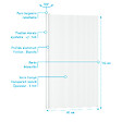 AURLANE - Pare baignoire Rabattable 80x140cm - Profilé Blanc - Verre Trempé Ondulé 5mm - WAVY - vignette