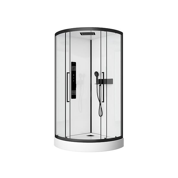 AURLANE - Cabine de douche 1/4 de cercle ROND - 90x90x217cm - FACTORY 2 ROUND - large