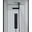 AURLANE - Cabine de douche Hydromassante 90x90x215 cm - Fonds Gris et Profilés Noir Mat - GREY STYLE - vignette