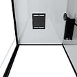 AURLANE - Cabine de douche Hydromassante 90x90x215 cm - Fonds Gris et Profilés Noir Mat - GREY STYLE - vignette