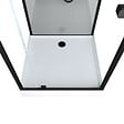 AURLANE - Cabine de douche Hydromassante 90x90x215 cm - Fonds Gris et Profilés Noir Mat - GREY STYLE - vignette