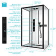 AURLANE - Cabine de douche 115x90x210 cm avec receveur + bonde 90mm + Grille linéaire - FACTORY 2 - vignette