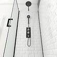AURLANE - Cabine de douche rectangle 80x110x230cm à motif carreaux de métro - UNDERGROUND RECTANGLE 110 - vignette
