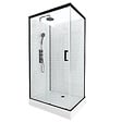 AURLANE - Cabine de douche rectangle 80x110x230cm à motif carreaux de métro - UNDERGROUND RECTANGLE 110 - vignette