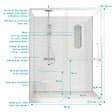 AURLANE - Cabine de douche blanche sécurisée et accessible à tous 160x85x220cm - Mitigeur Thermostatique - vignette