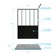 AURLANE - Pack Paroi de douche 140x200 cm noir mat + Receveur de douche a carreler 140x90 cm recoupable - vignette